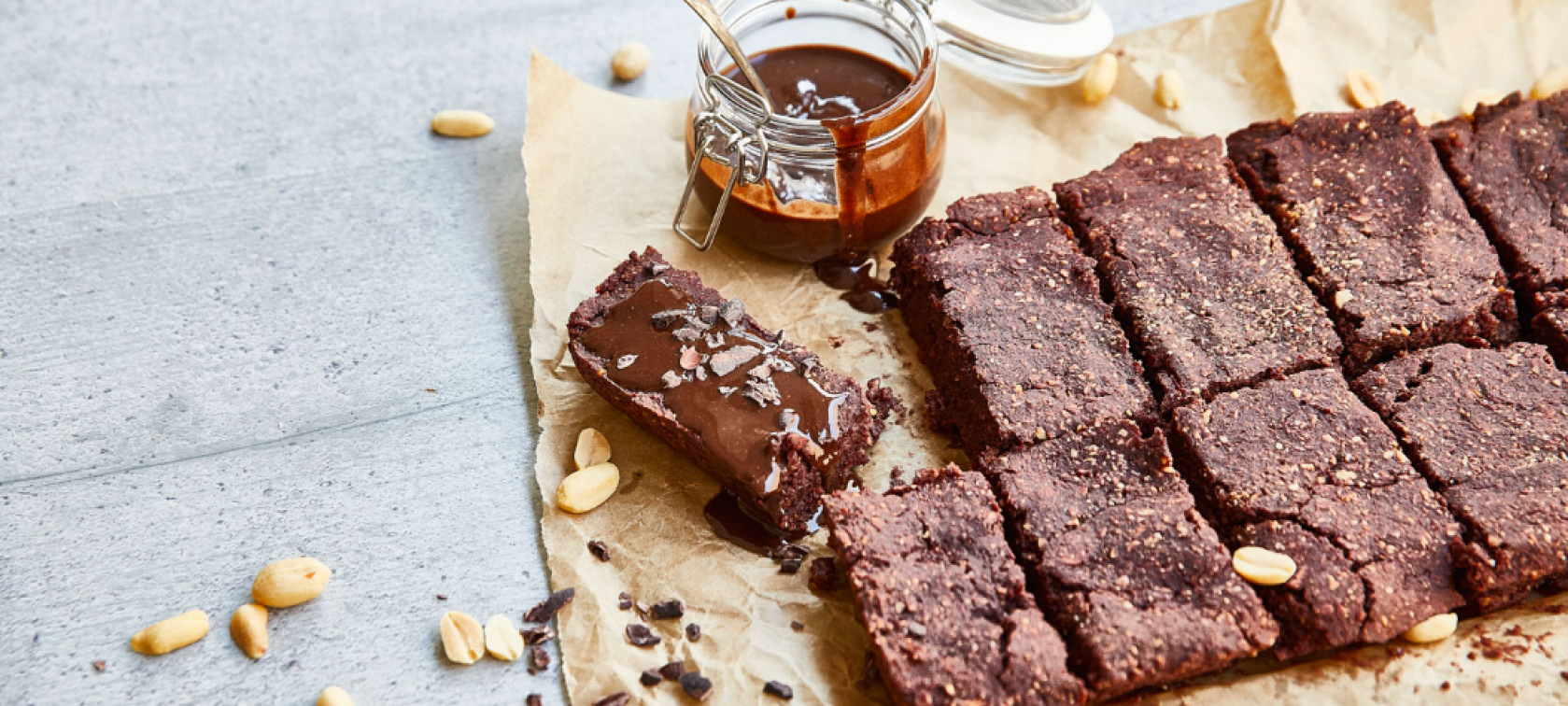 Brownie de batata doce com amendoim